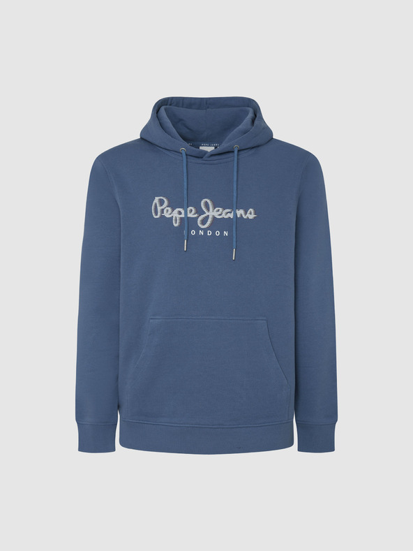Pepe Jeans Modrá pánska mikina s kapucňou Pepe Jeans