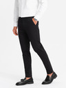 Ombre Clothing Pánske chinos nohavice REGULAR FIT čierne Ombre Clothing