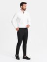 Ombre Clothing Pánske chinos nohavice REGULAR FIT čierne Ombre Clothing