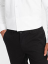 Ombre Clothing Pánske chinos nohavice REGULAR FIT čierne Ombre Clothing