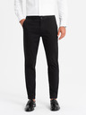 Ombre Clothing Pánske chinos nohavice REGULAR FIT čierne Ombre Clothing
