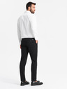 Ombre Clothing Pánske chinos nohavice REGULAR FIT čierne Ombre Clothing