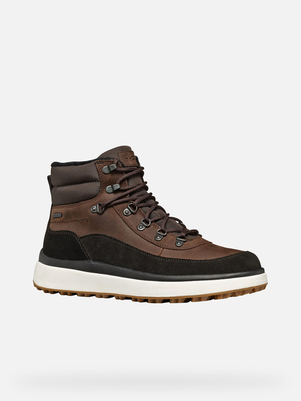 Geox Hnedé pánske členkové topánky Geox Granito + Grip A