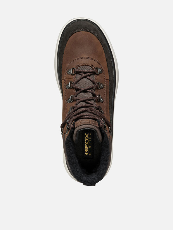 Geox Hnedé pánske členkové topánky Geox Granito + Grip A