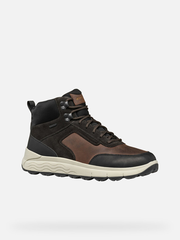 Geox Hnedé pánske členkové topánky Geox Spherica 4X4 ABX