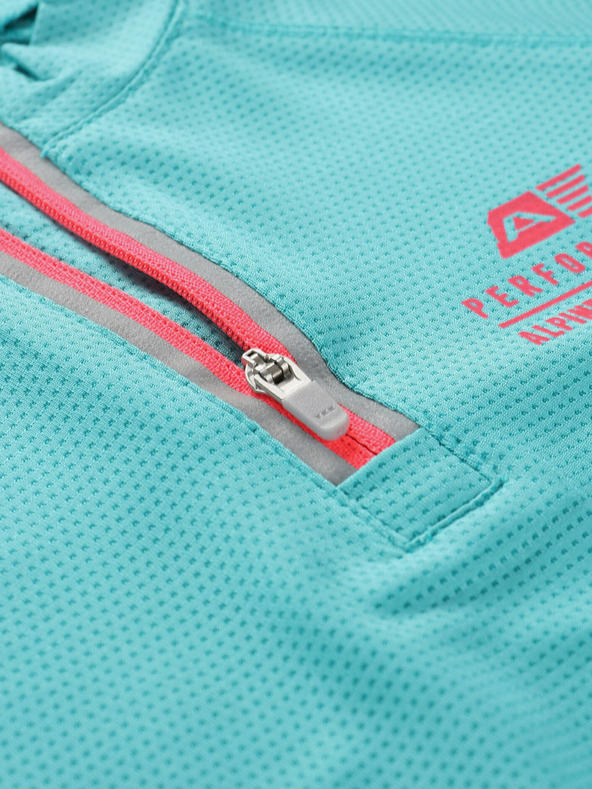 ALPINE PRO Alpine Pro zelené chlapčenské rýchloschnúce cyklistické tričko LATTERO