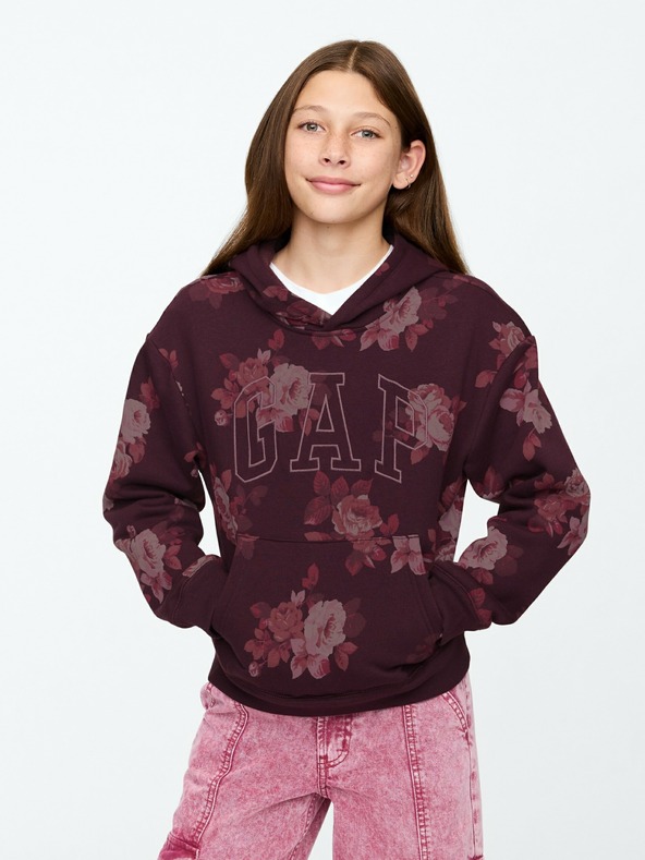 GAP Detská mikina s logom a fleece GAP