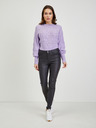 Orsay Tmavosivé dámske koženkové skinny fit nohavice ORSAY