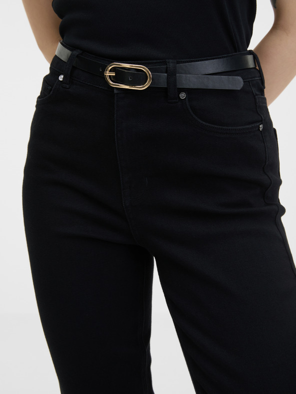 Orsay Čierne dámske džínsy mom ORSAY