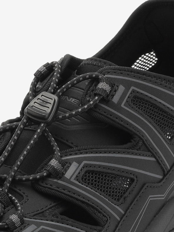 ALPINE PRO Letné outdoorové sandále s prietokom vzduchu ALPINE PRO NUBRE čierne