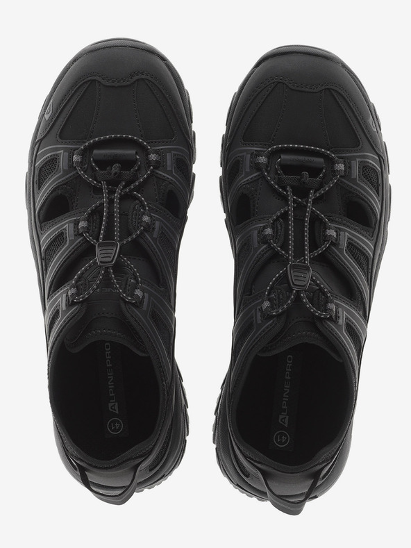 ALPINE PRO Letné outdoorové sandále s prietokom vzduchu ALPINE PRO NUBRE čierne