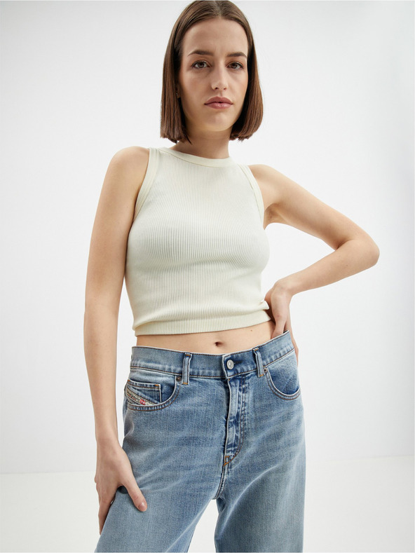 Diesel Svetlomodré dámske boyfriend džínsy Diesel