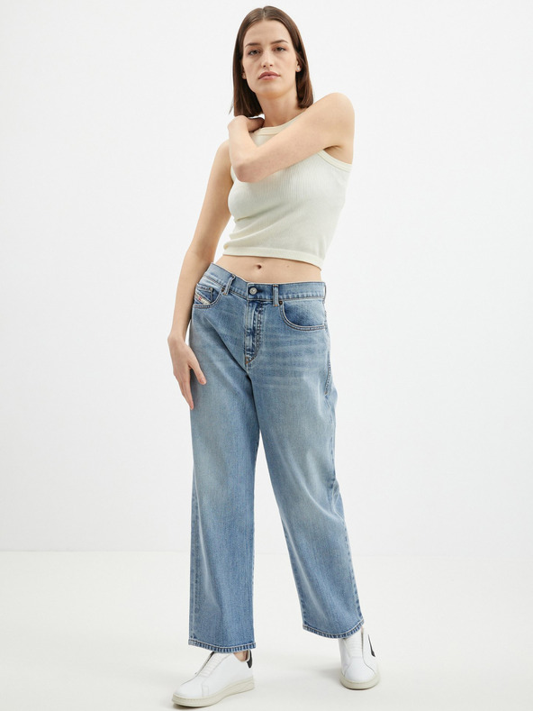 Diesel Svetlomodré dámske boyfriend džínsy Diesel