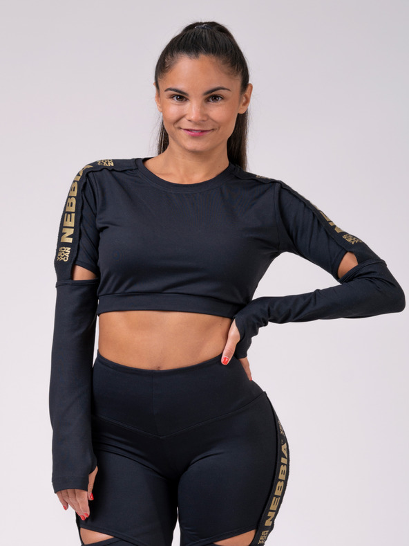 Nebbia Honey Bunny crop top 821 - čierny