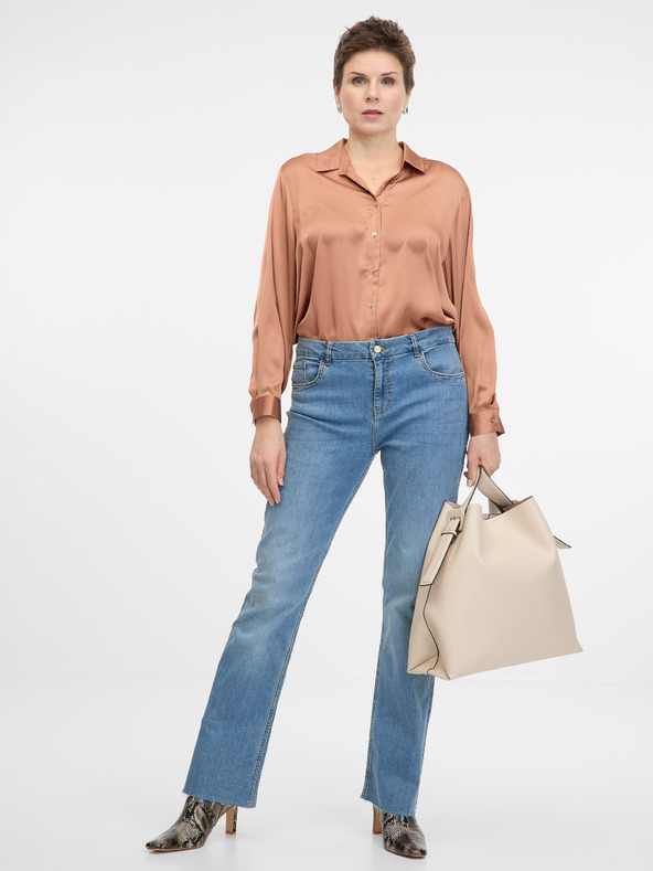 Orsay Svetlo hnedá dámska košeľa s golierom ORSAY