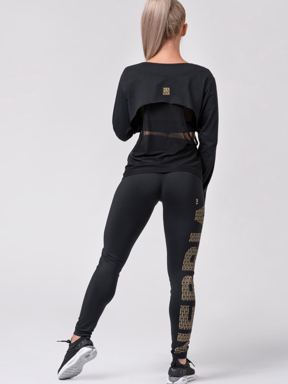 Nebbia Čierne dámske športové legíny Nebbia