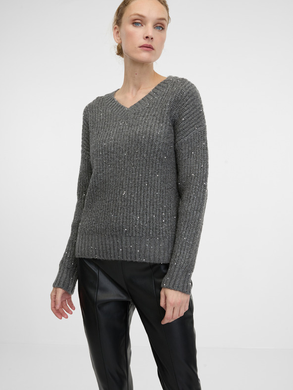 Orsay Čierne dámske kožené nohavice ORSAY