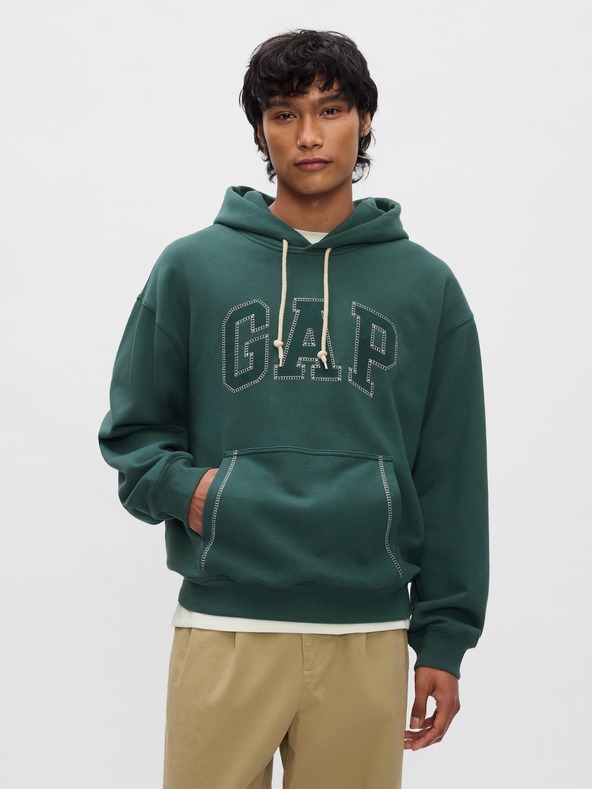 GAP Oversize mikina s logom Stitch GAP