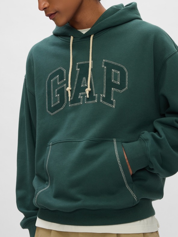 GAP Oversize mikina s logom Stitch GAP
