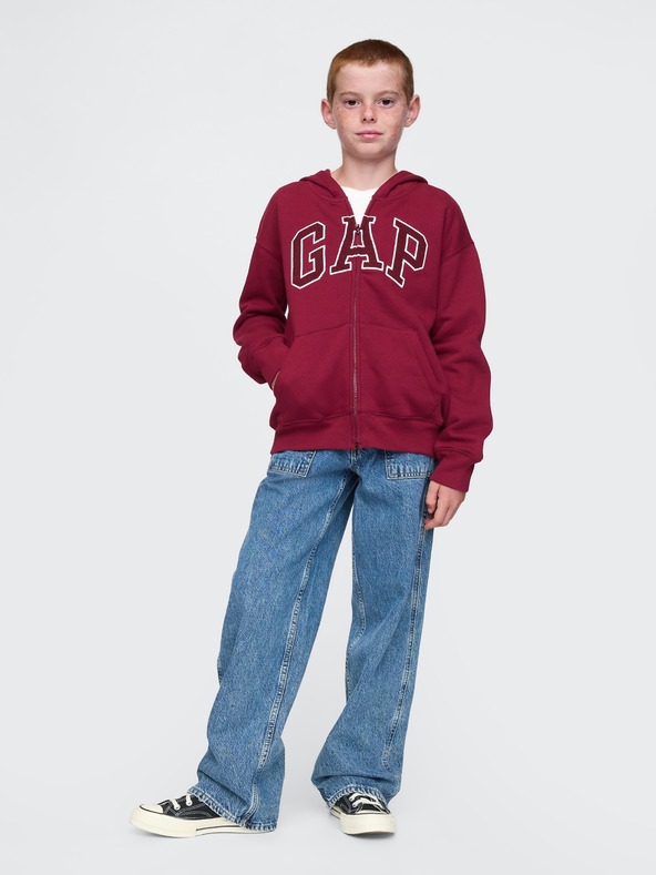 GAP Detská mikina s logom a fleece GAP