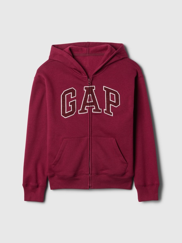 GAP Detská mikina s logom a fleece GAP