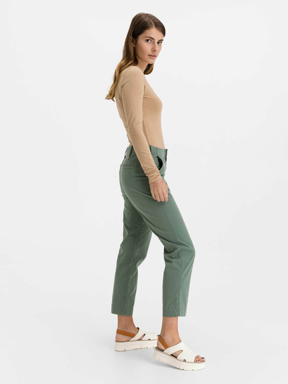 GAP Khaki nohavice High Rise straight GAP