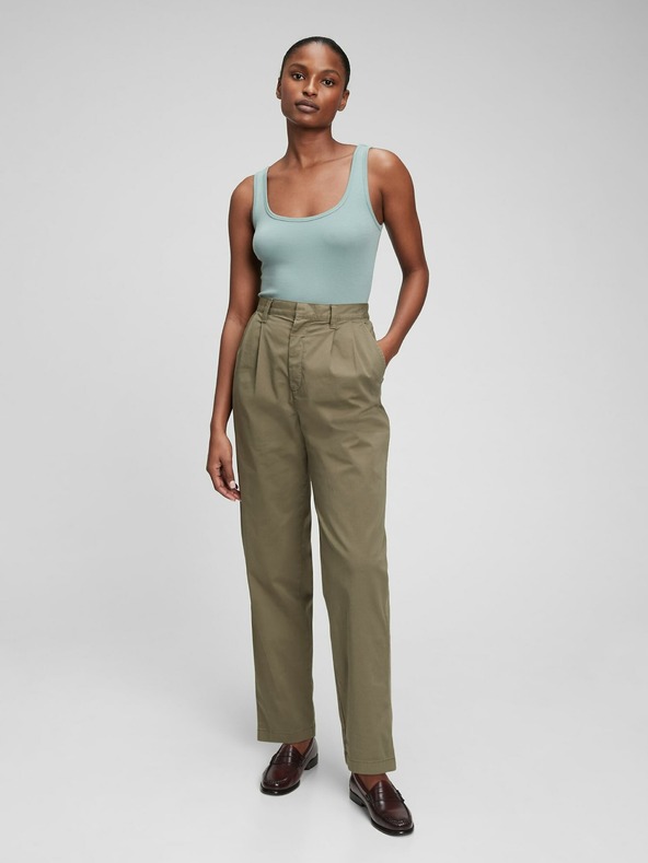 GAP Nohavice khaki high rise GAP