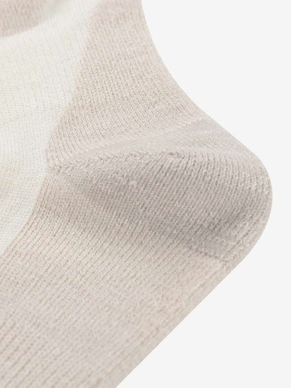 ALPINE PRO Bielo-béžové dámske ponožky z merino vlny ALPINE PRO Rode