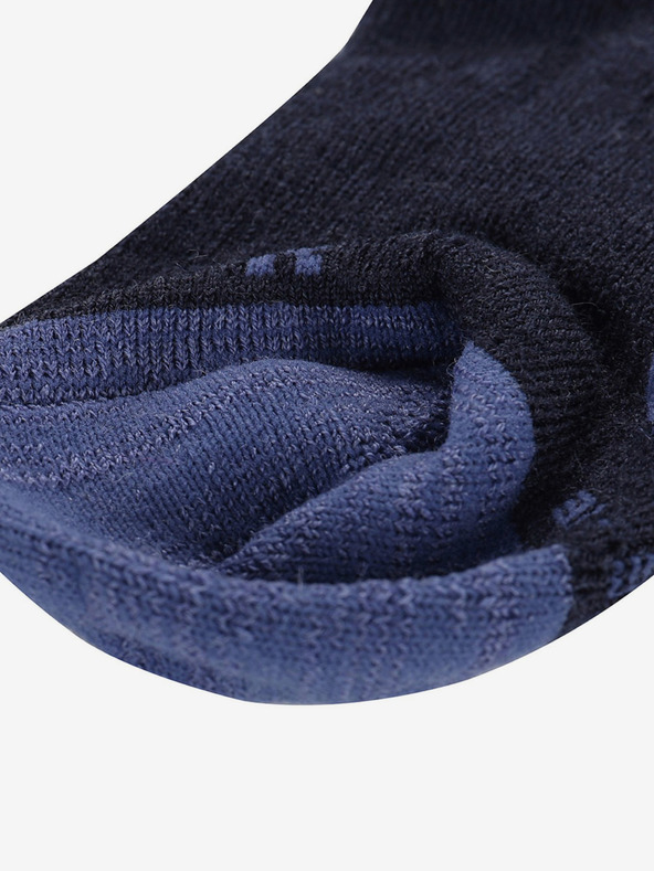ALPINE PRO Modro-čierne unisex ponožky z Merino vlny ALPINE PRO PHALTE