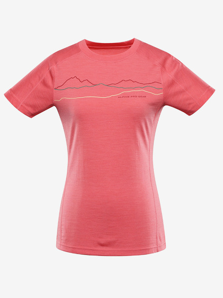 ALPINE PRO Dámske tričko z merino vlny ALPINE PRO WOOLENA 2 calypso coral