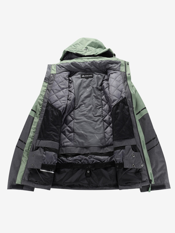 ALPINE PRO Pánska lyžiarska bunda s ptx membránou ALPINE PRO ZARIB loden frost