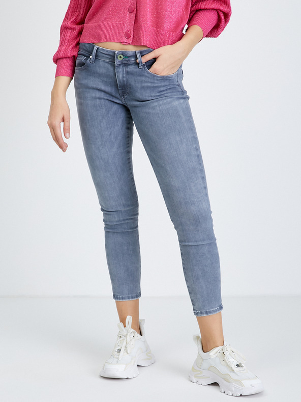 Pepe Jeans Svetlošedé dámske skinny fit džínsy Pepe Jeans Lola
