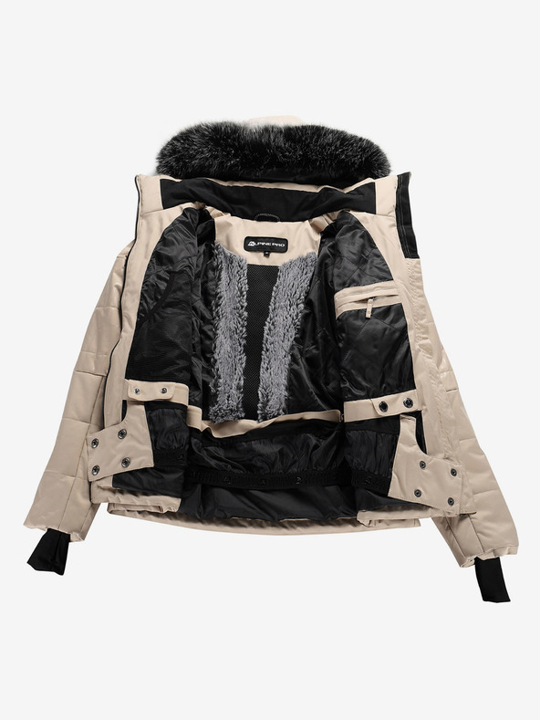 ALPINE PRO Dámska lyžiarska bunda s ptx membránou snehová ALPINE PRO DAMA biela paprika