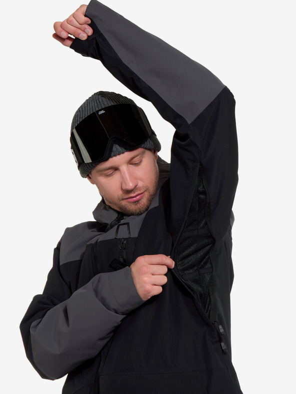 Horsefeathers Bunda Halen II - čierna/železná Horsefeathers