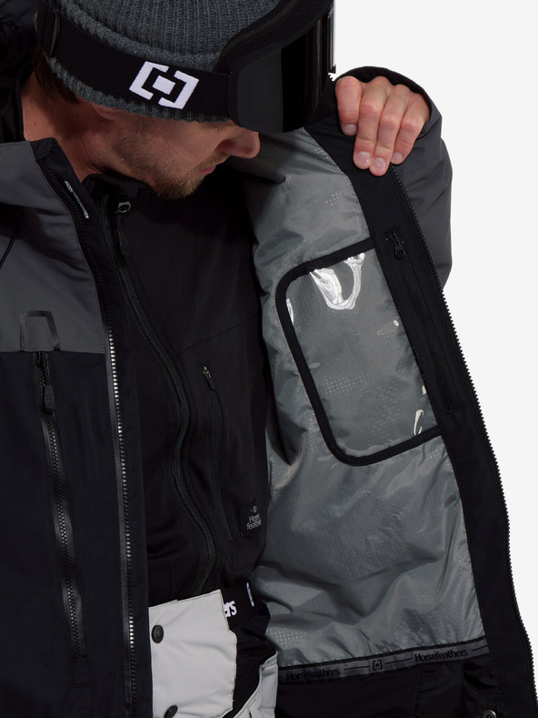 Horsefeathers Bunda Halen II - čierna/železná Horsefeathers