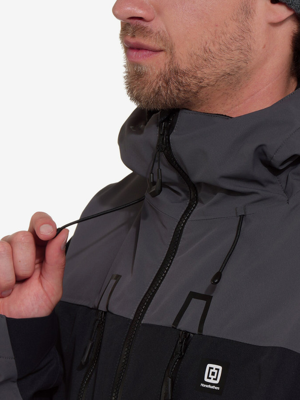 Horsefeathers Bunda Halen II - čierna/železná Horsefeathers