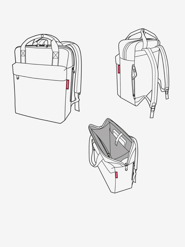 Reisenthel Ružový dámsky batoh Reisenthel Allday M Twist Berry