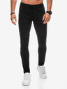 Edoti Čierne pánske slim fit džínsy Edoti