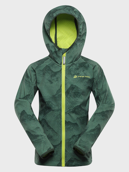 ALPINE PRO Zelená detská softshellová bunda s membránou Alpine Pro Ezoro
