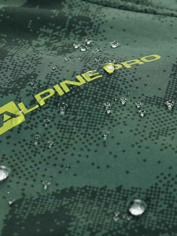 ALPINE PRO Zelená detská softshellová bunda s membránou Alpine Pro Ezoro