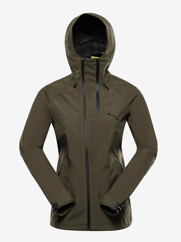 ALPINE PRO Tmavozelená dámska softshellová bunda s membránou Alpine Pro Jerda