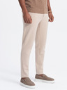 Ombre Clothing Béžové pánske mrkvové nohavice Ombre Oblečenie