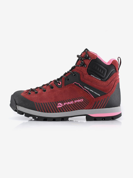 ALPINE PRO Outdoorová obuv s membránou ptx ALPINE PRO NEVISE granátové jablko