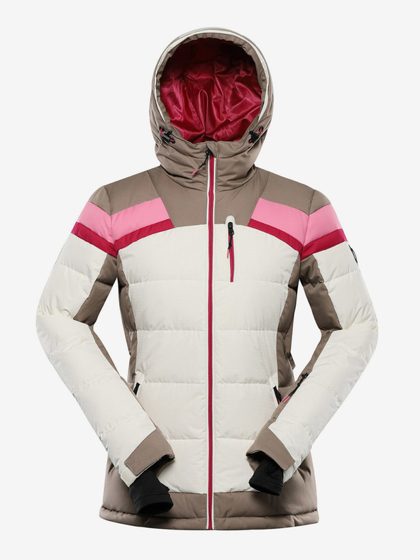 ALPINE PRO Dámska páperová lyžiarska bunda s membránou ptx ALPINE PRO FERERA creme