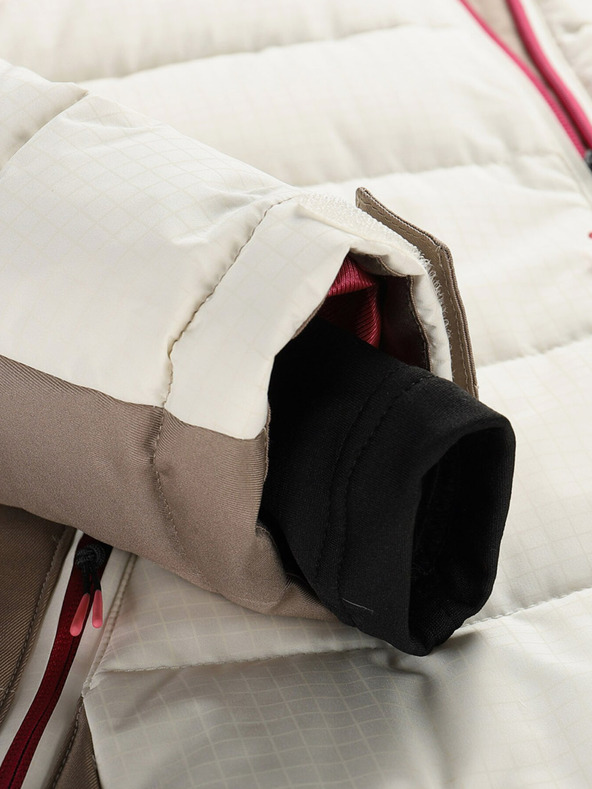 ALPINE PRO Dámska páperová lyžiarska bunda s membránou ptx ALPINE PRO FERERA creme