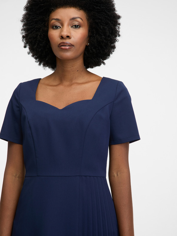 Orsay Modré dámske šaty ku kolenám ORSAY