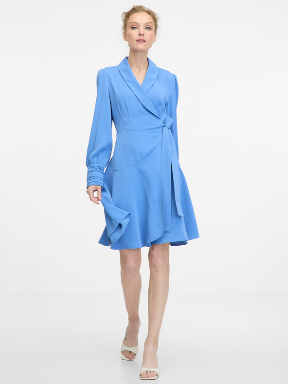 Orsay Modré dámske šaty ku kolenám ORSAY