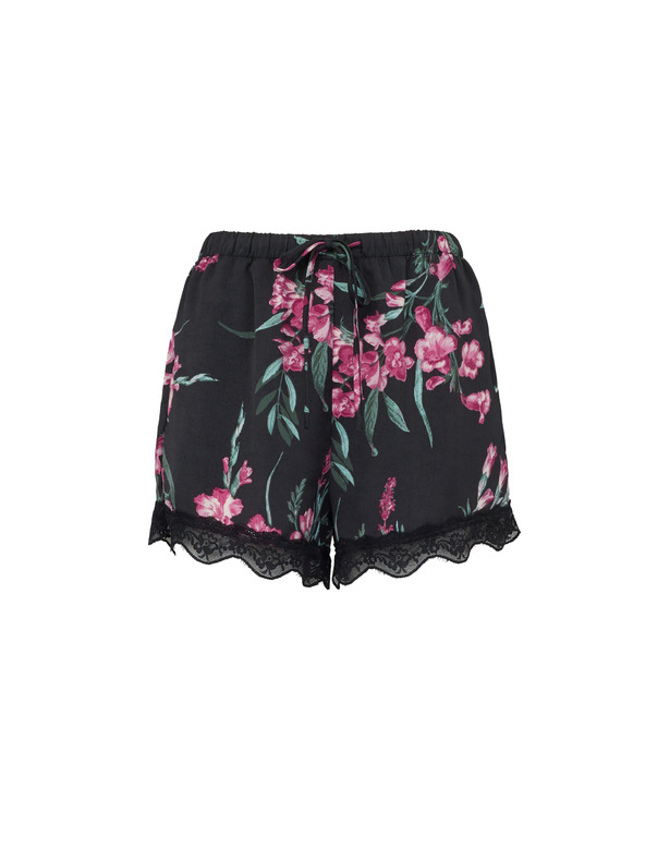 Orsay Čierne dámske saténové pyžamové kraťasy ORSAY