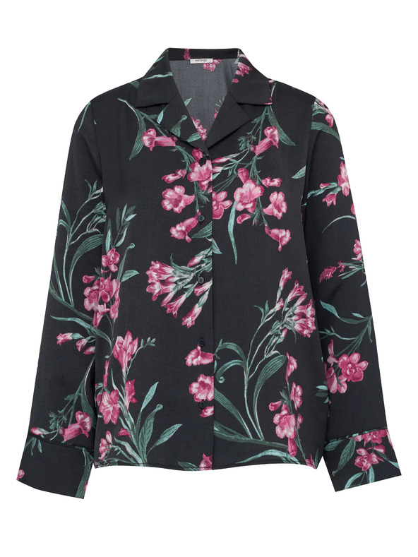 Orsay Čierna dámska saténová nočná košeľa ORSAY