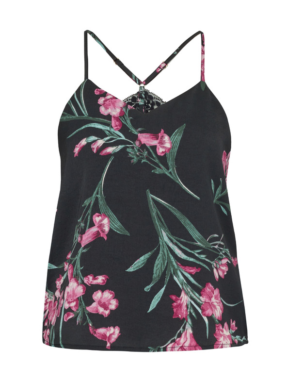 Orsay Čierny dámsky saténový pyžamový top ORSAY